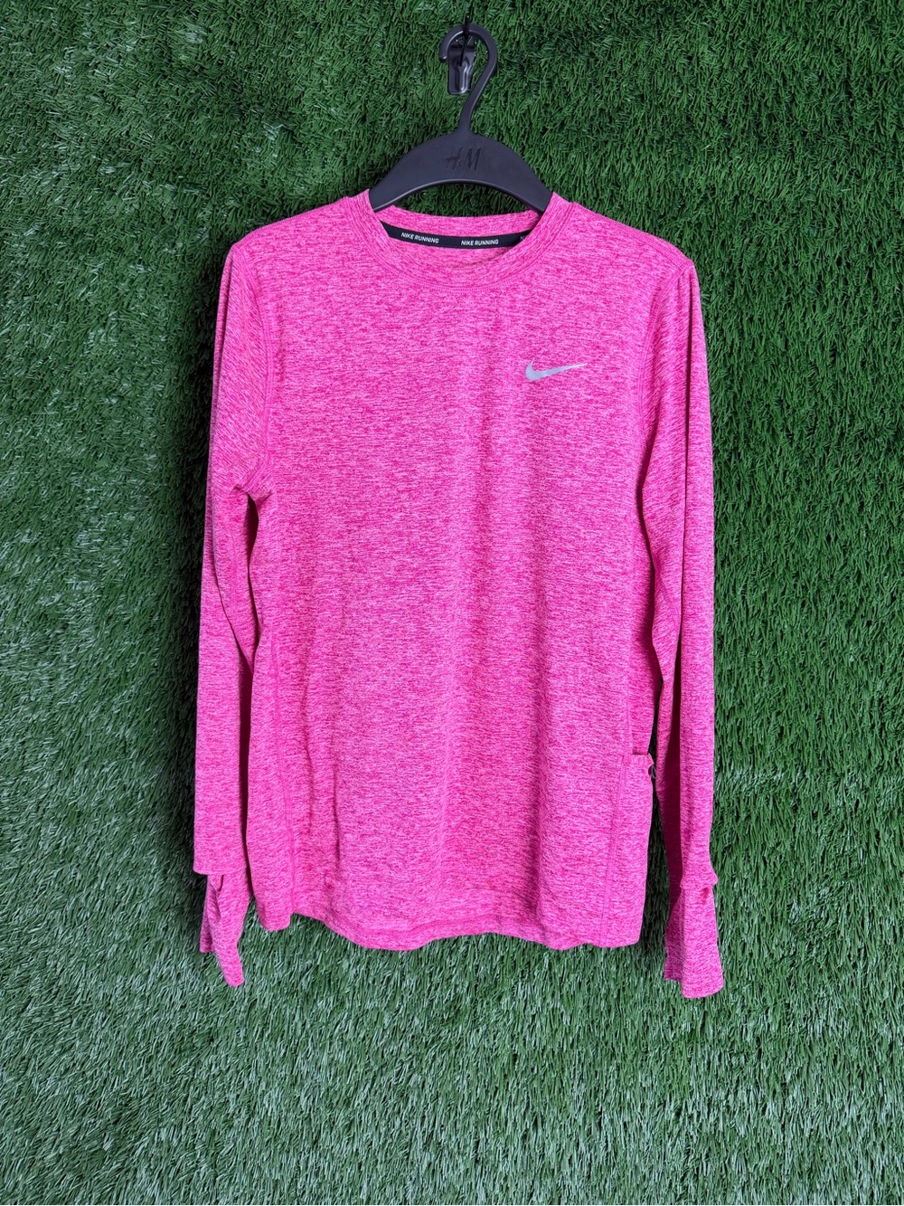 Nike Long Sleeve Dri-FIT Crew in Bright Pink Heather